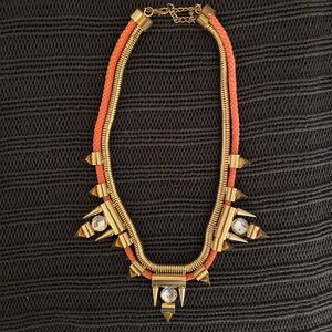 Gold and Orange Statement Necklace
